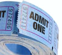 Mynds Brand Printed Paper Movie Ticket Blue